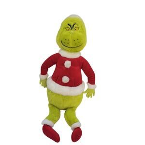 Vintage Hallmark Dr. Seuss The Grinch Santa Stuffed Animal Plush 23"  83125-2PL6